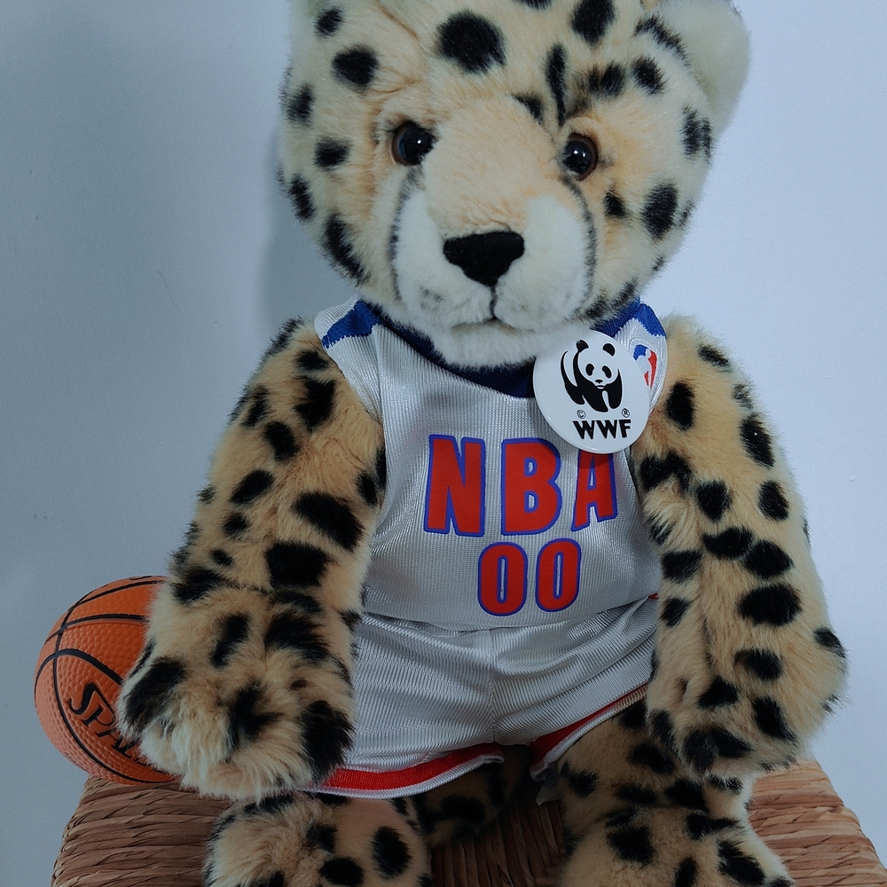 Build-A-Bear Plush Cheetah with NBA Jersey